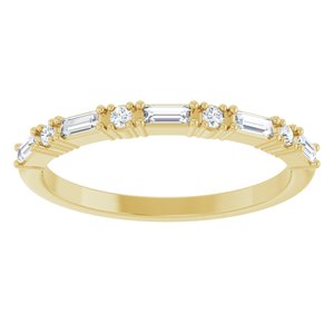 14K Yellow 1/5 CTW Natural Diamond Anniversary Band