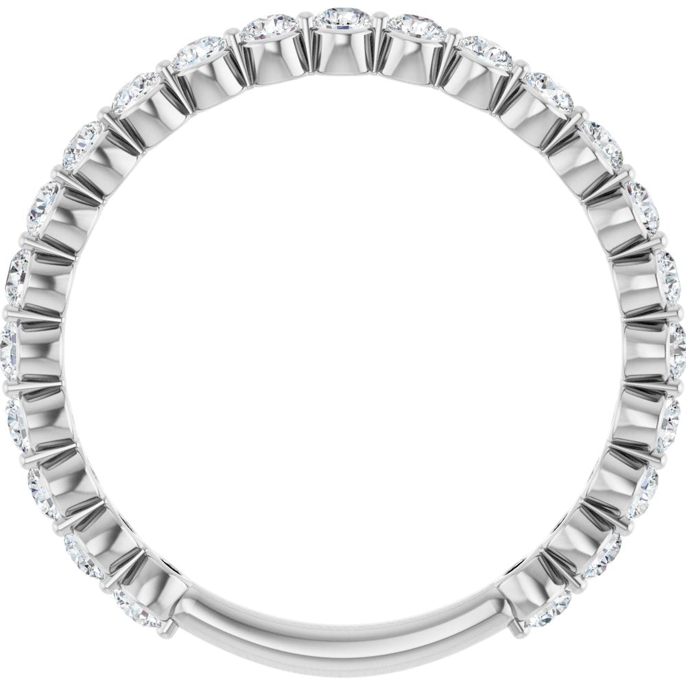 14K White 3/4 CTW Lab-Grown Diamond Band