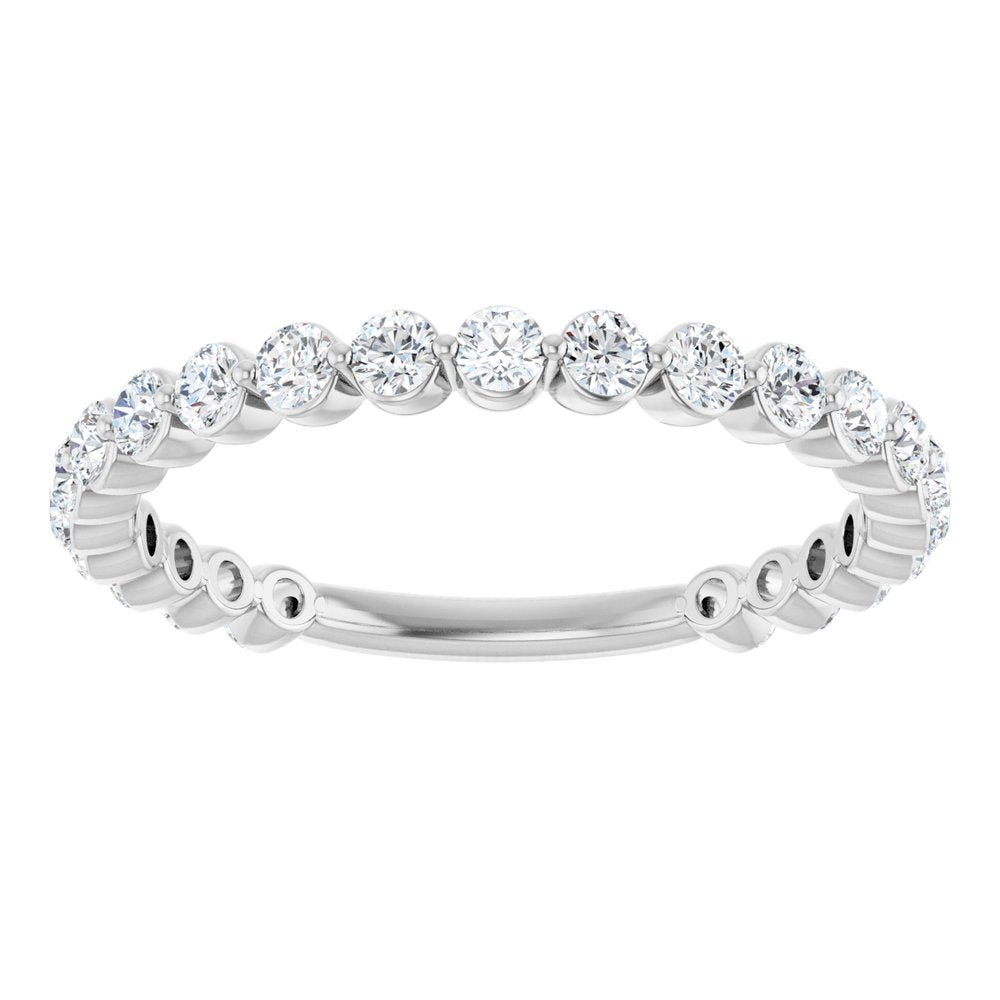 14K White 3/4 CTW Lab-Grown Diamond Band