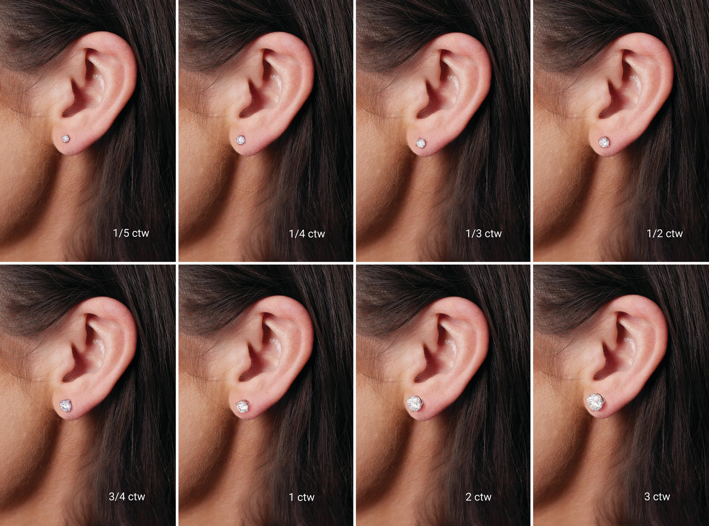 Diamonds and Gold Cocktail Stud Earrings