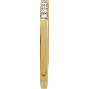 14K Yellow 1/6 CTW Lab-Grown Diamond Stackable Ring
