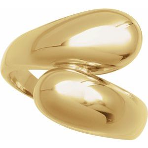 14K Yellow Bypass Ring