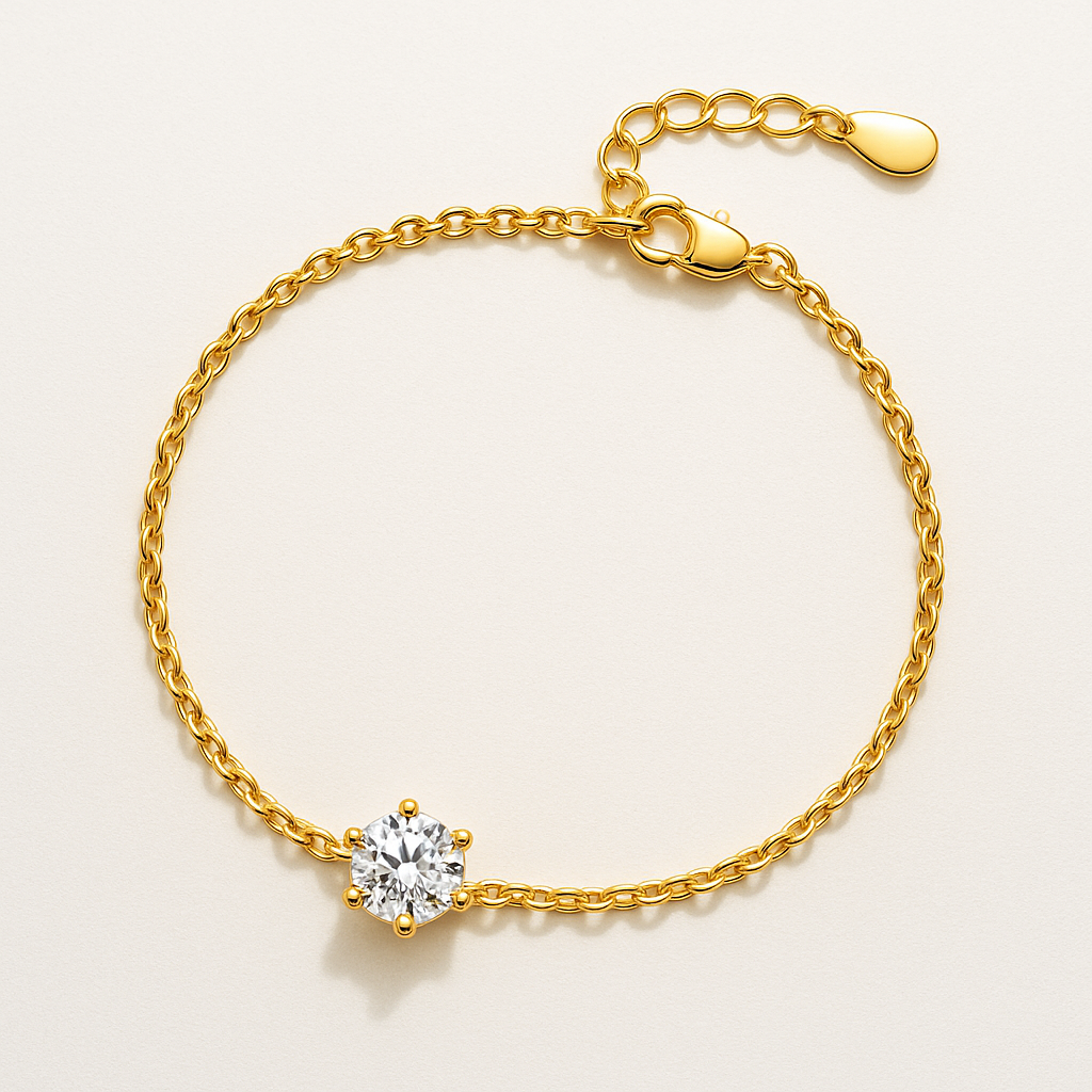 Solitaire Moissanite Bracelet