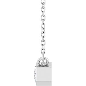 14K White 1/2 CT Lab-Grown Diamond 18" Necklace