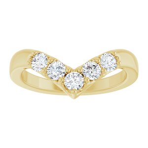 14K Yellow 1/2 CTW Natural Diamond Contour Band