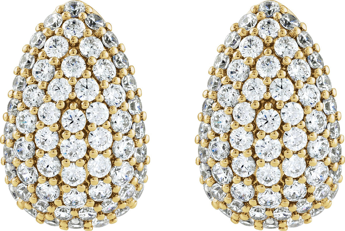 Gota Diamond Drop Earrings — Yellow Gold
