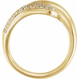 14K Yellow 1/2 CTW Lab-Grown Diamond Bypass Ring