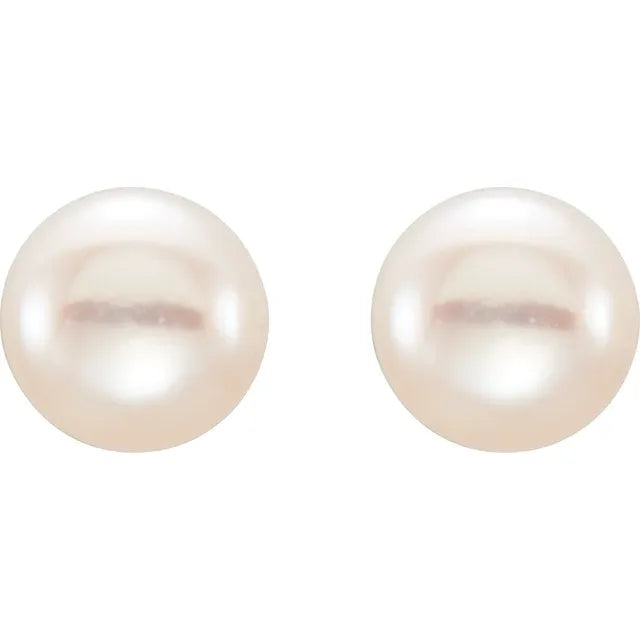 Lune Pearl Studs 14K Gold product angle