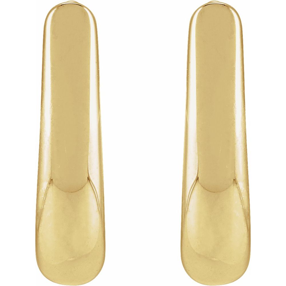 14K Yellow Hinged 15 mm Hoop Earrings