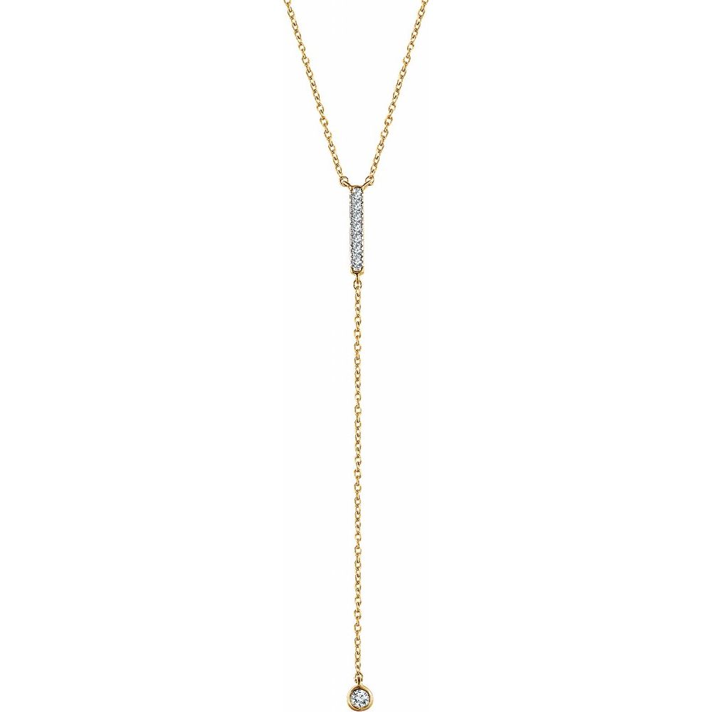 Diamonds and Gold Bar Necklace