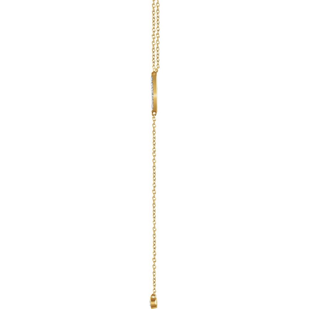 Diamonds and Gold Bar Necklace