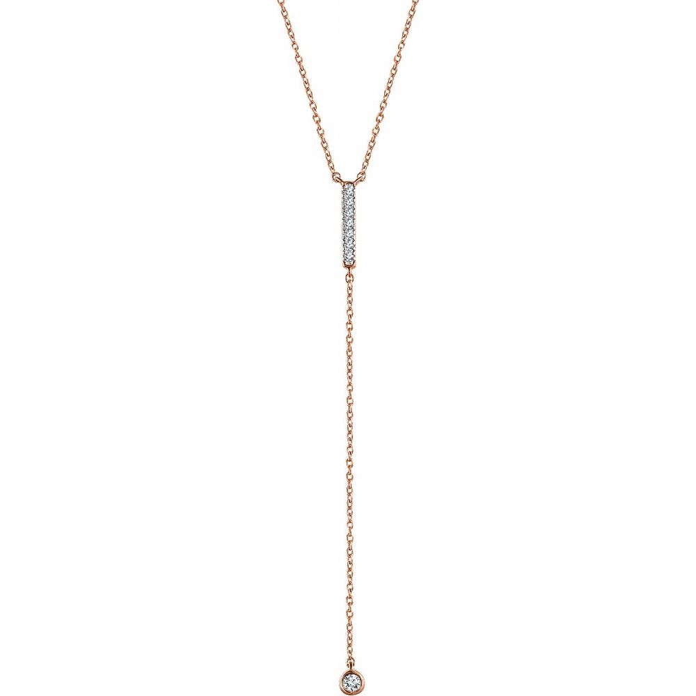 Diamonds and Gold Bar Necklace