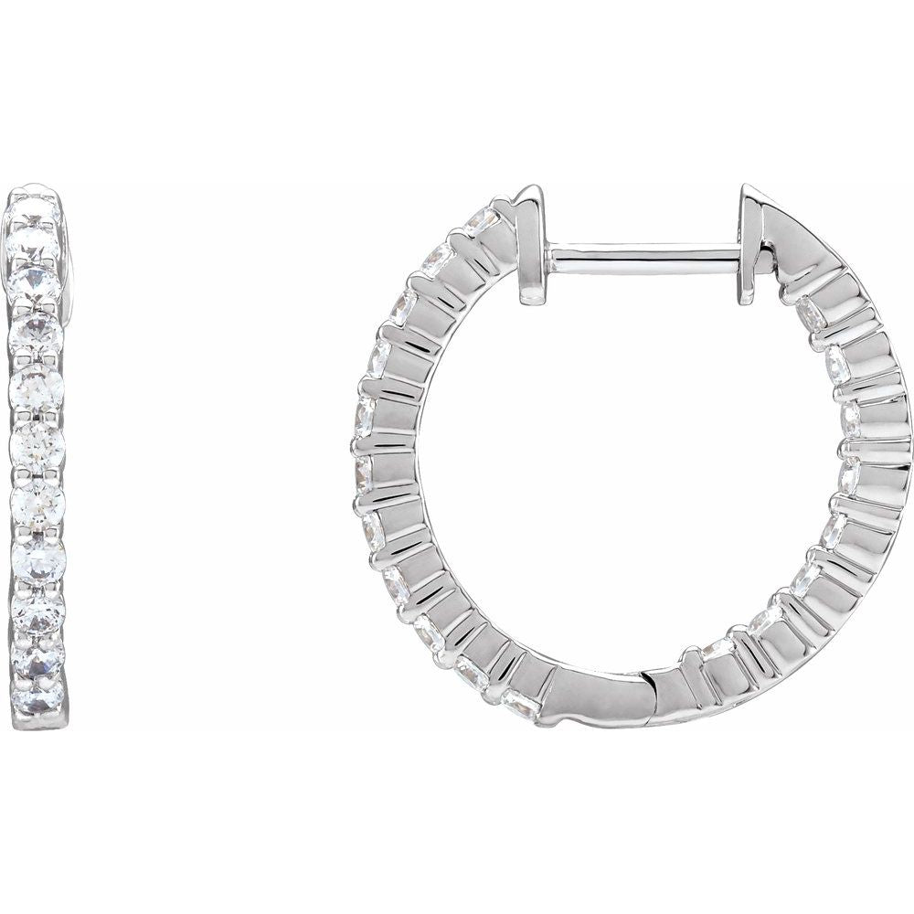 Diamonds and Gold Valeska Hoop Earrings
