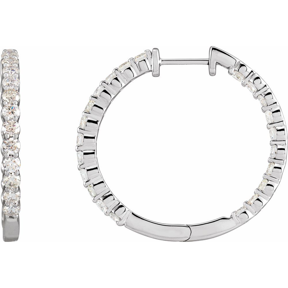 Diamonds and Gold Valeska Hoop Earrings