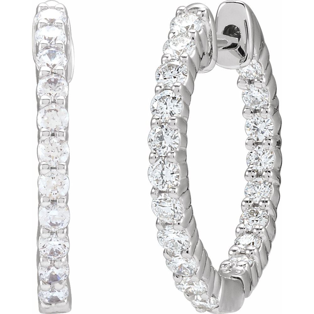Diamonds and Gold Valeska Hoop Earrings