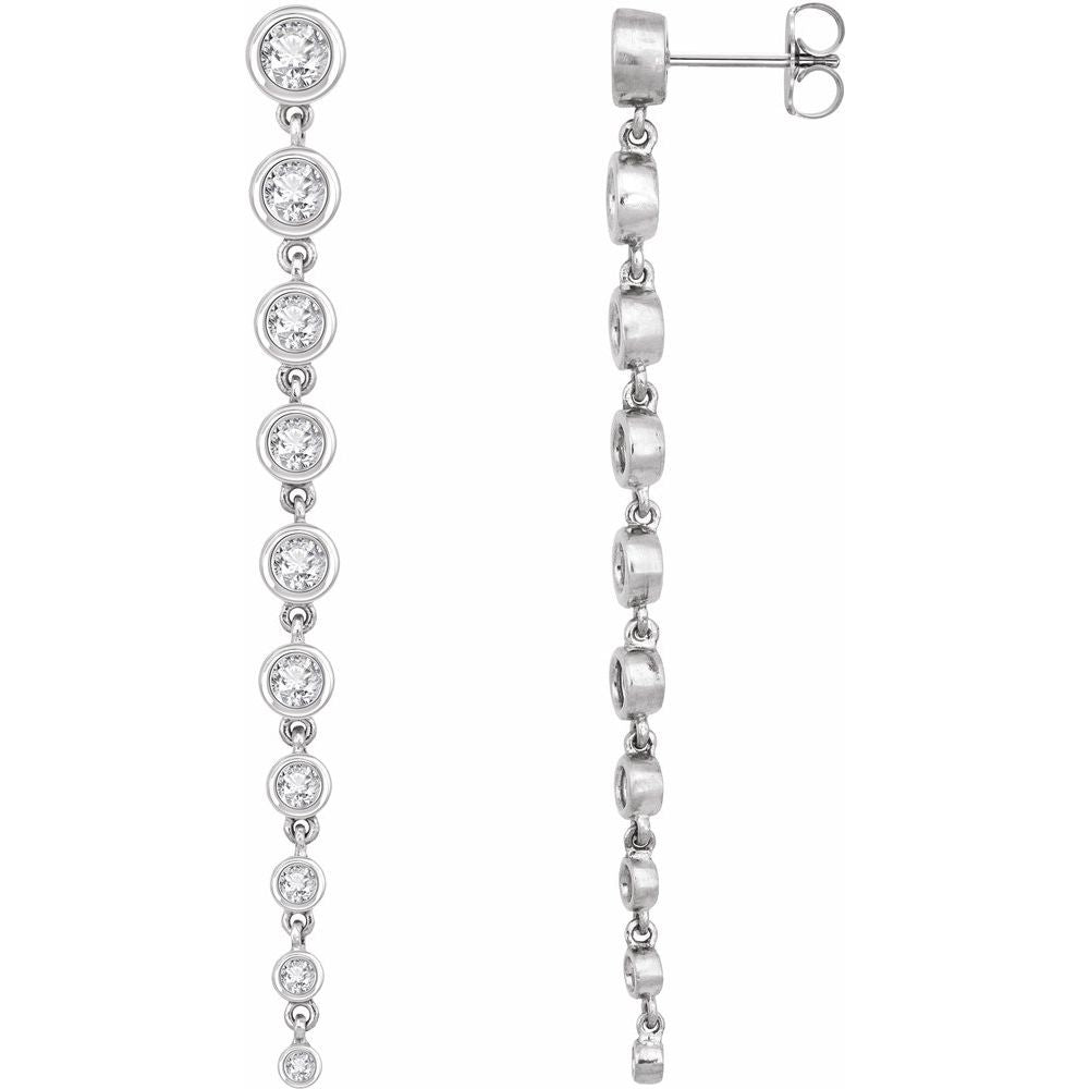 Diamonds and Gold Cascata Earrings