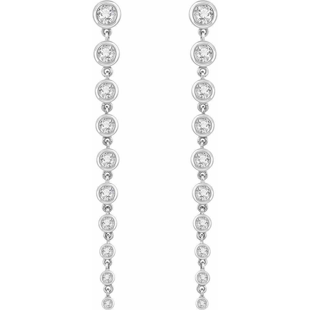 Diamonds and Gold Cascata Earrings