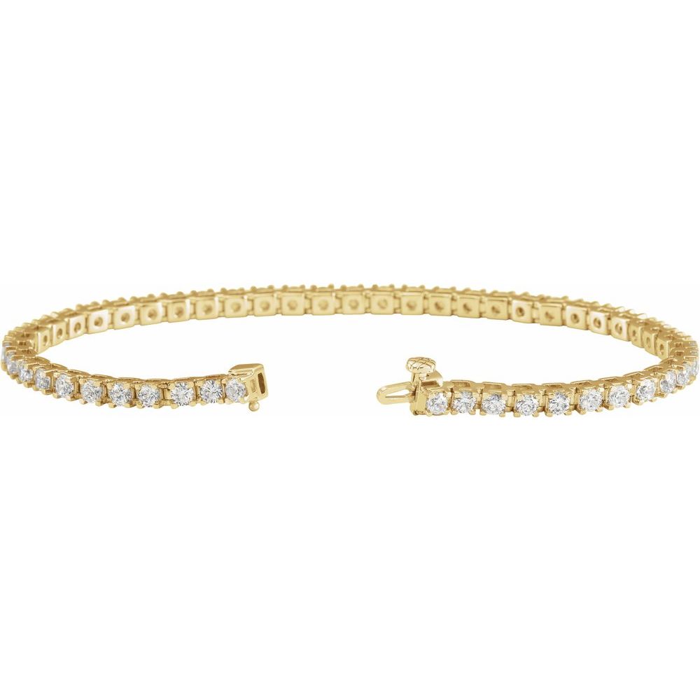 Gold and Diamonds Tennis Bracelet