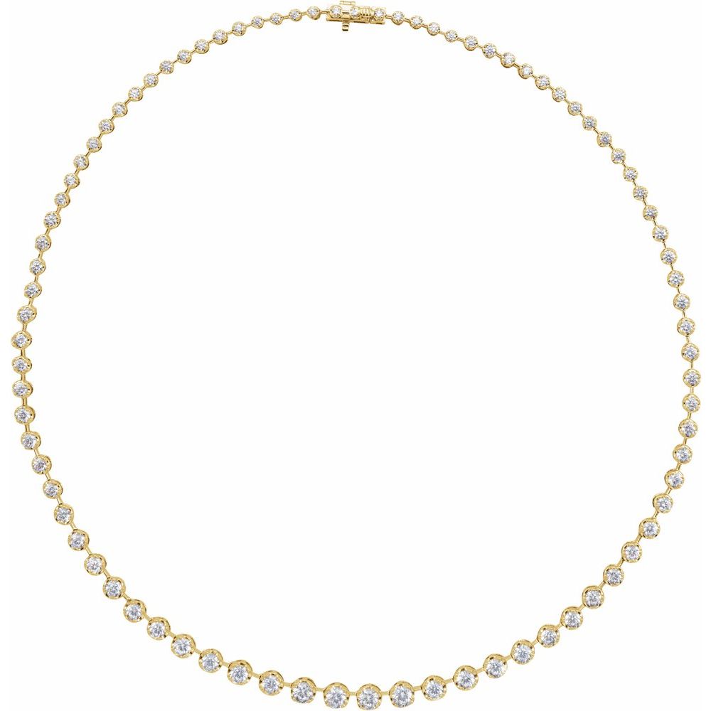 Diamonds and Yellow Gold Tennis Necklace