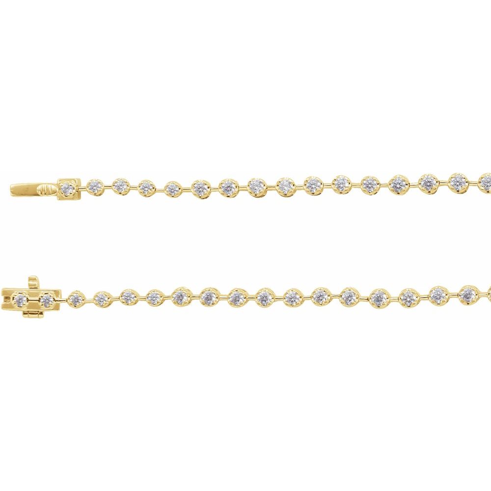 Diamonds and Yellow Gold Tennis Necklace