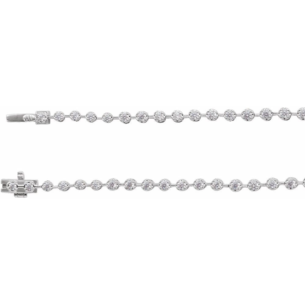 Diamonds and White Gold Tennis Necklace