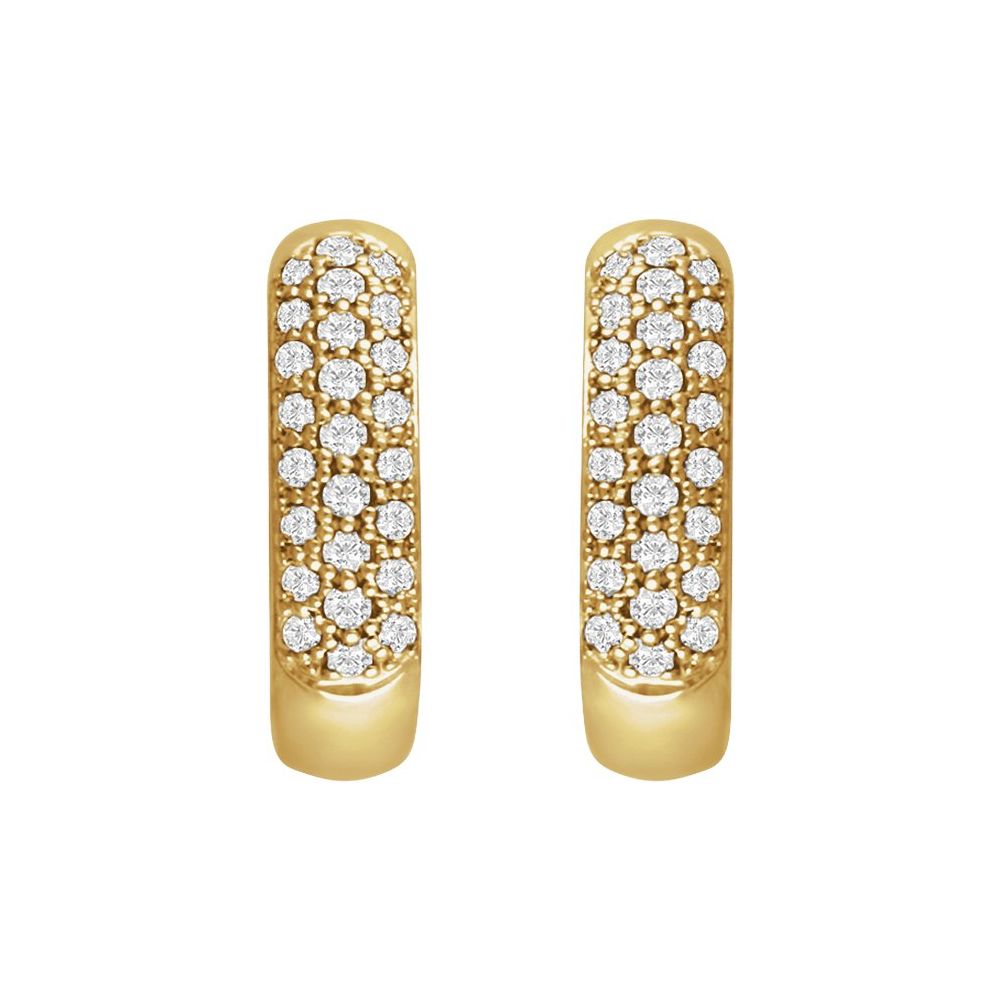 Diamonds and Gold Brillare Pavé Hoops