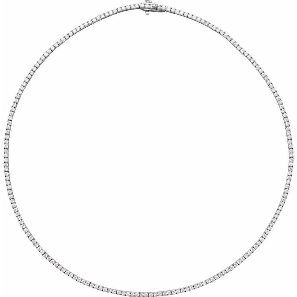 Diamonds and White Gold Tennis Necklace