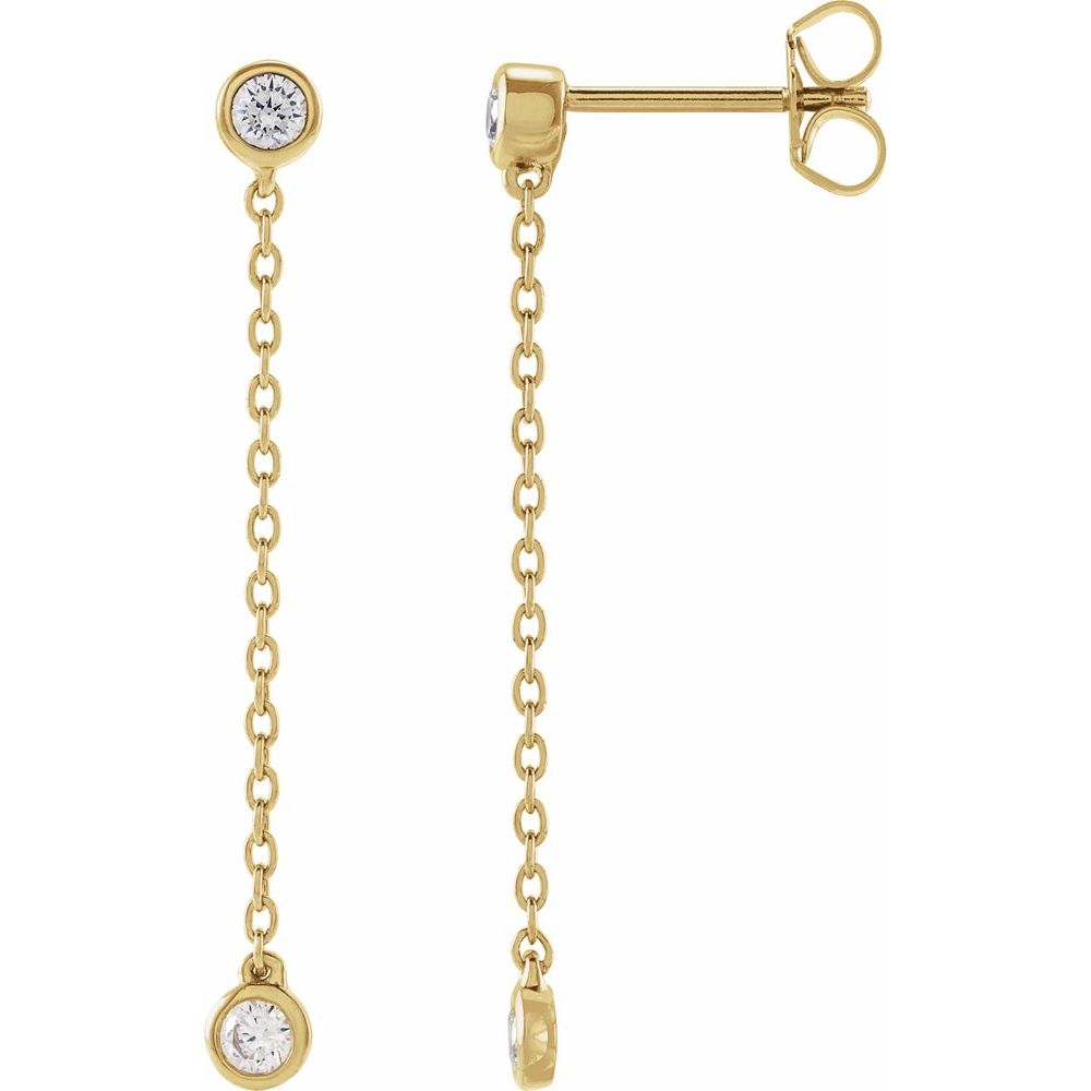 Diamonds and Gold Filigrana Earrings