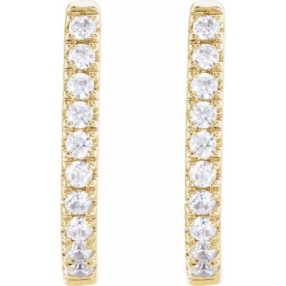 Diamonds and Gold Fiorella Hoop Earrings