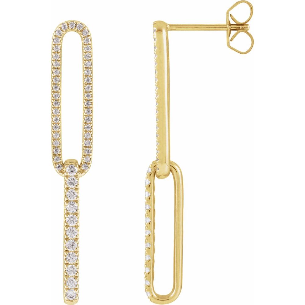 Diamonds and Gold Trama Earrings