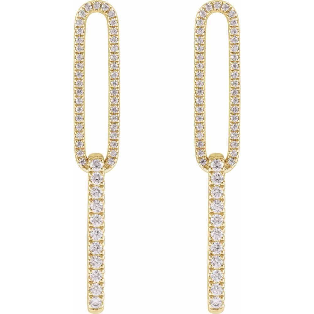 Diamonds and Gold Trama Earrings