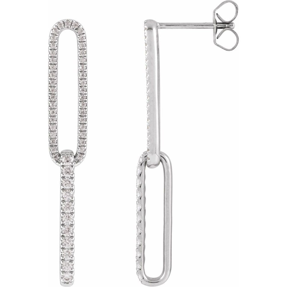 Diamonds and Gold Trama Earrings