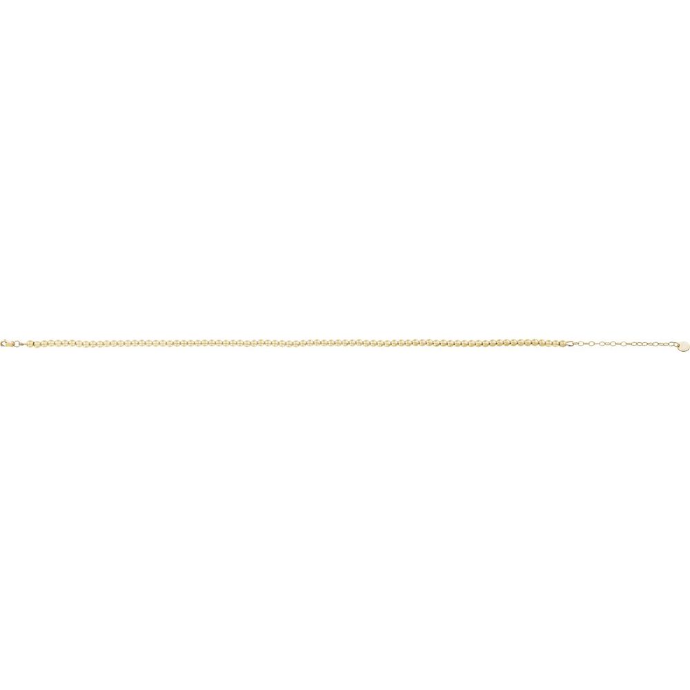 14K Yellow Gold-Filled 4 mm Hollow Bead 16" Necklace