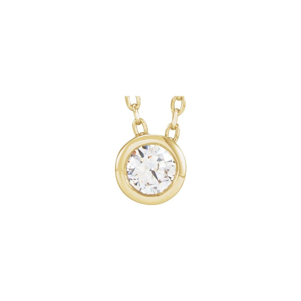 Diamonds and Gold Bezel Necklace