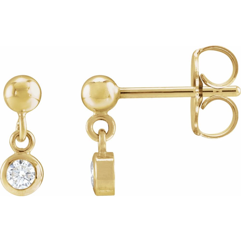 Natural Diamonds and Gold Vento Earrings