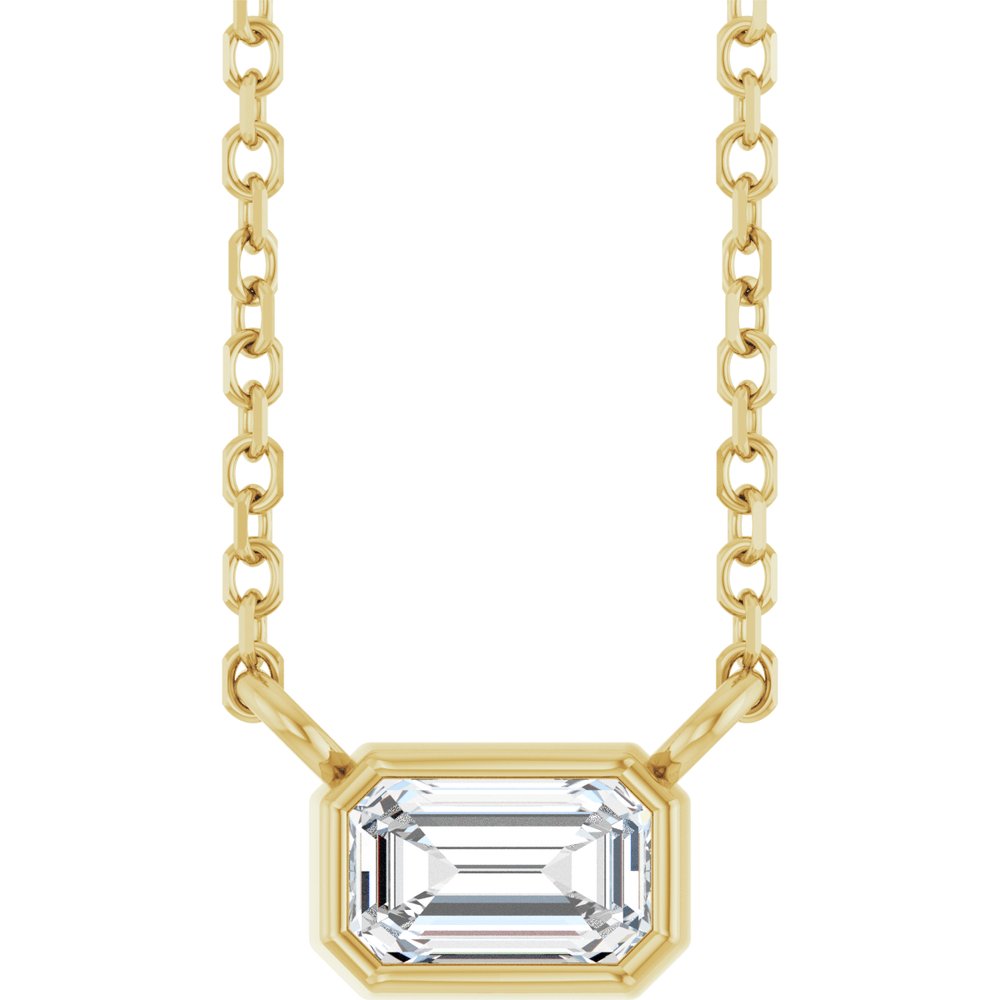 Diamonds and Gold Emerald Necklace