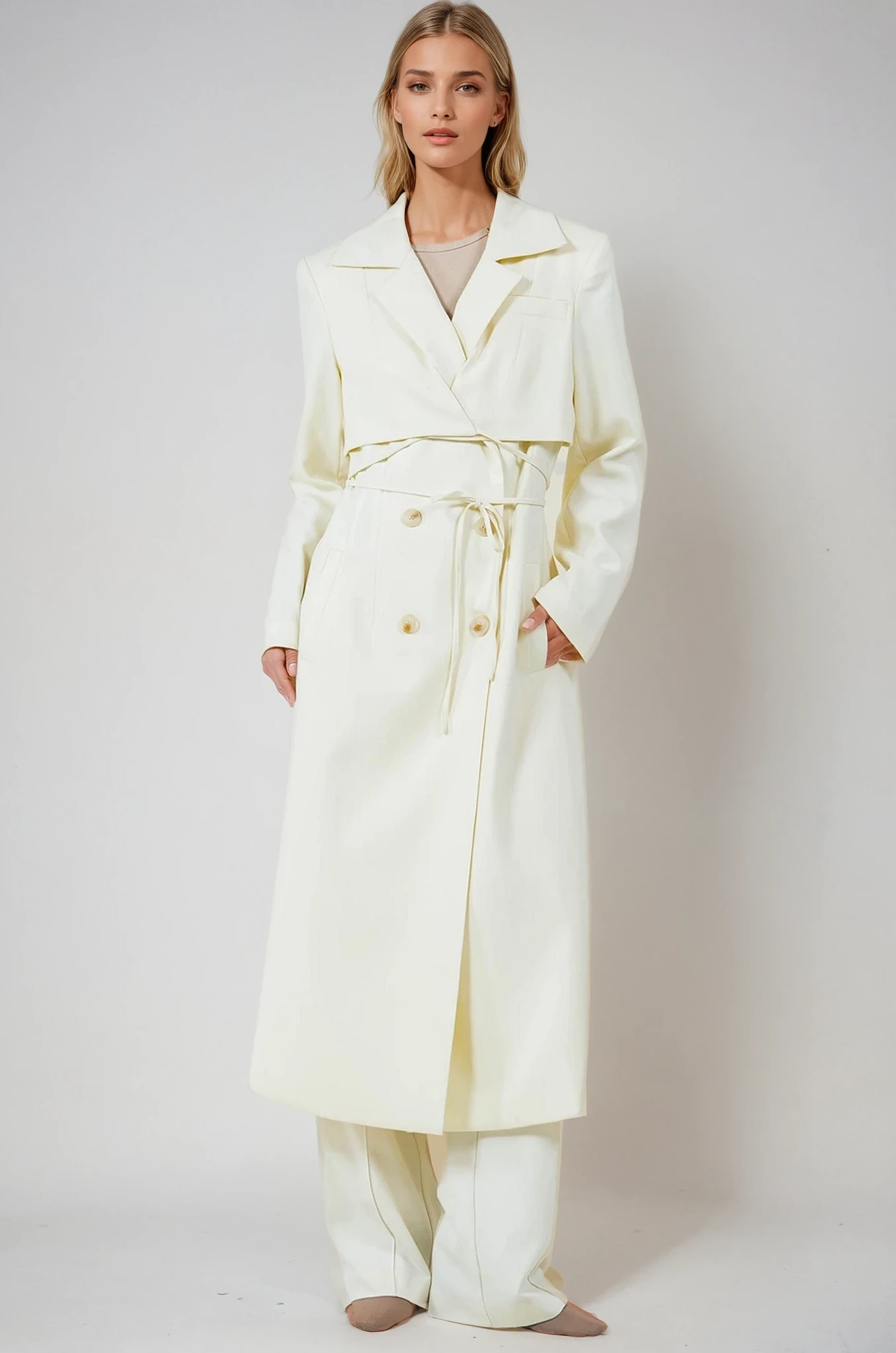 DOUBLE-BREASTED TRENCH COAT