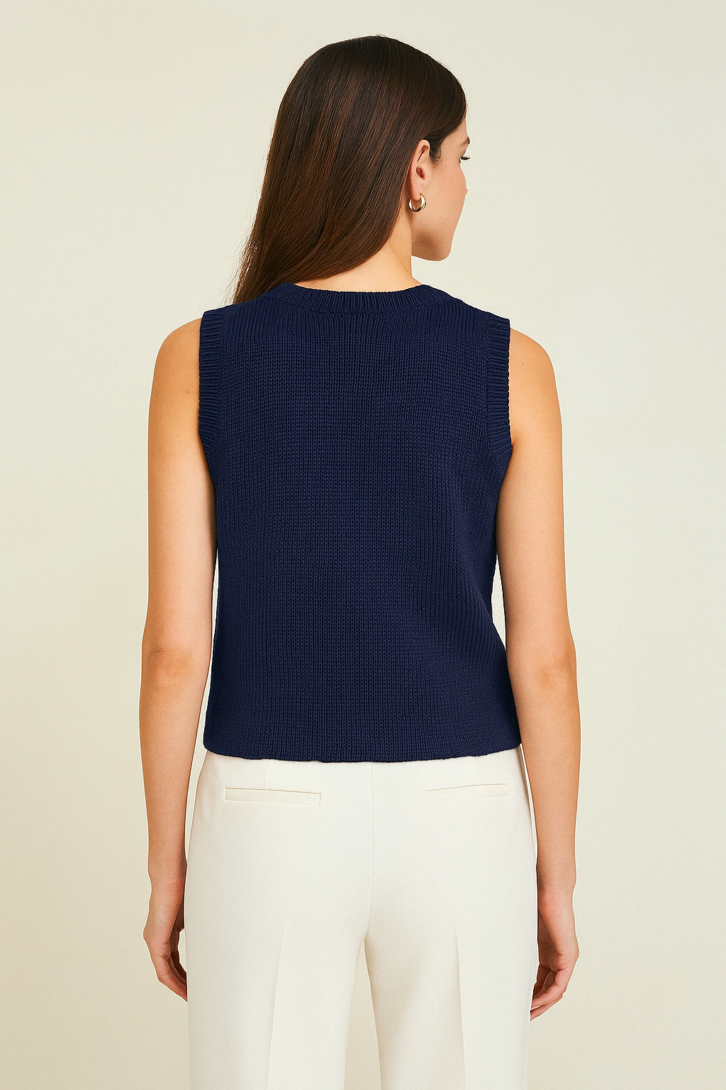 BUTTON DOWN SWEATER WAISTCOAT