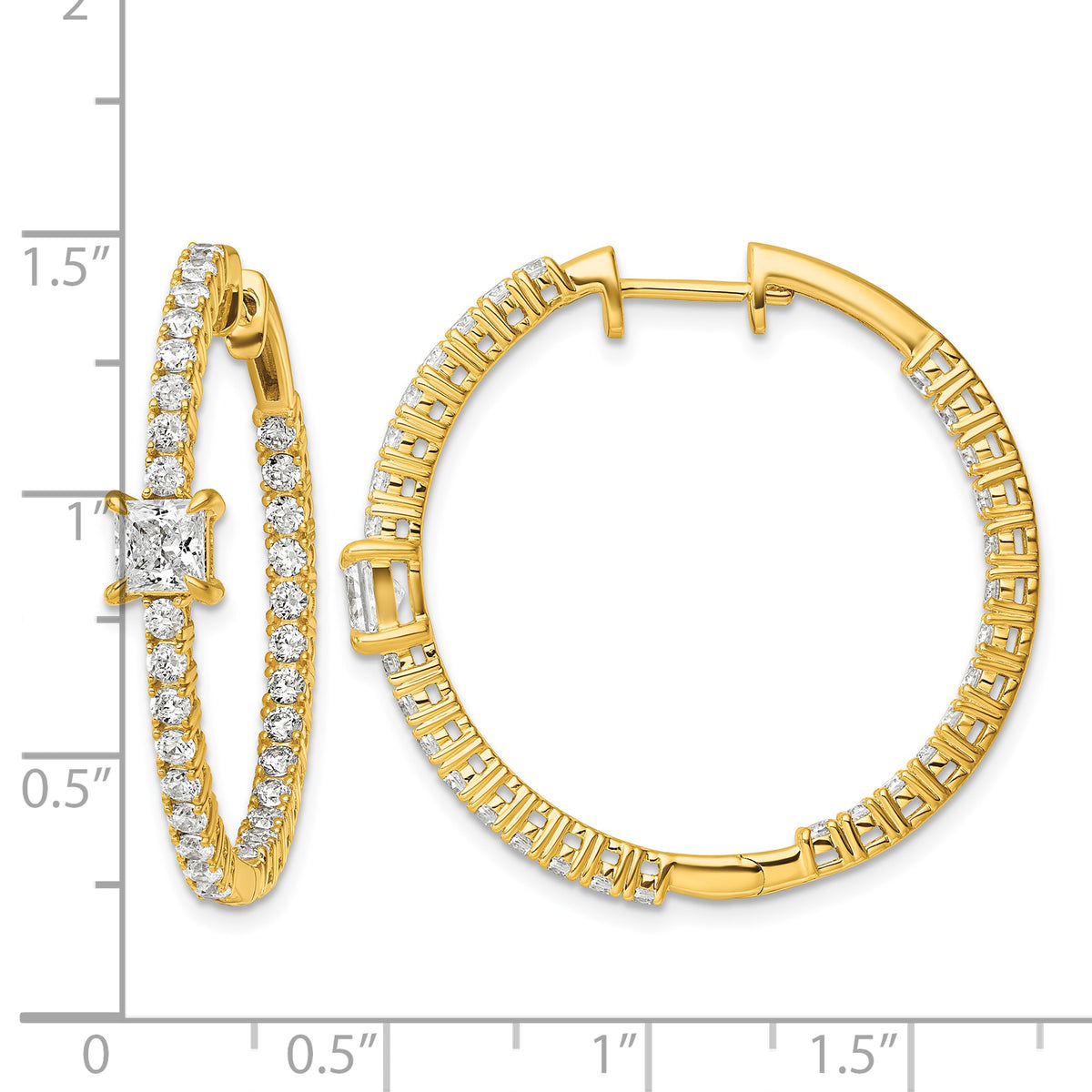 Orbita Diamond Hoop Earrings — Yellow Gold