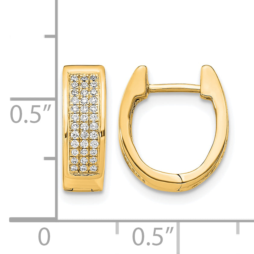 Óvalo Diamond Hoops — Yellow Gold