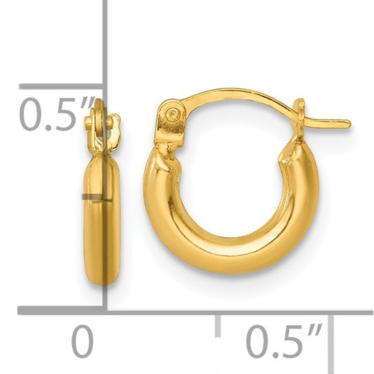 Round Tube Hoop Earrings
