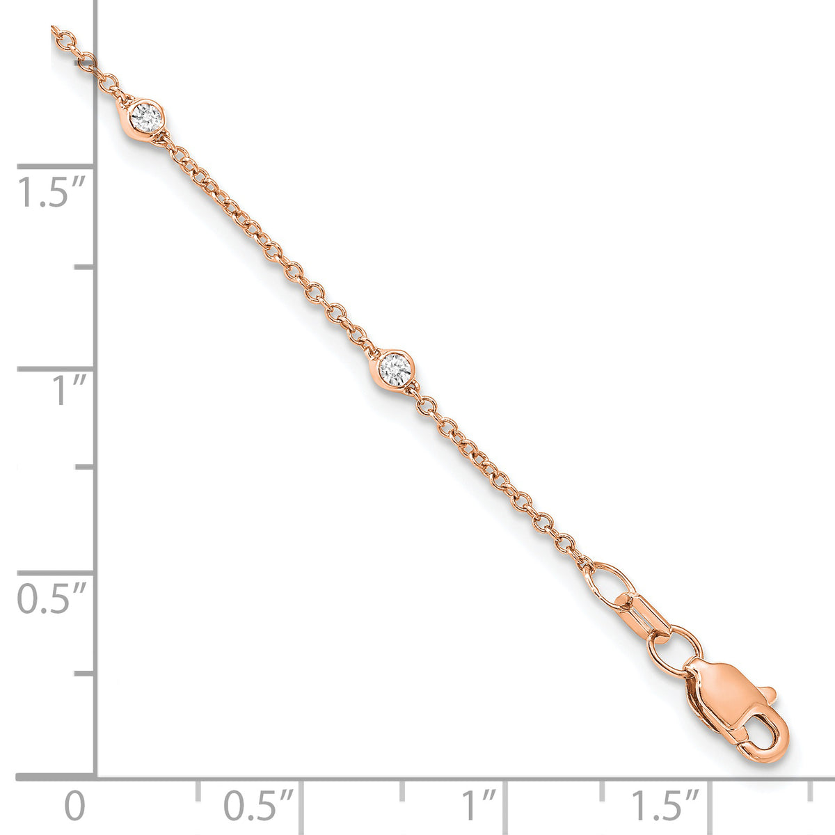 Via Diamond Bracelet — Rose Gold