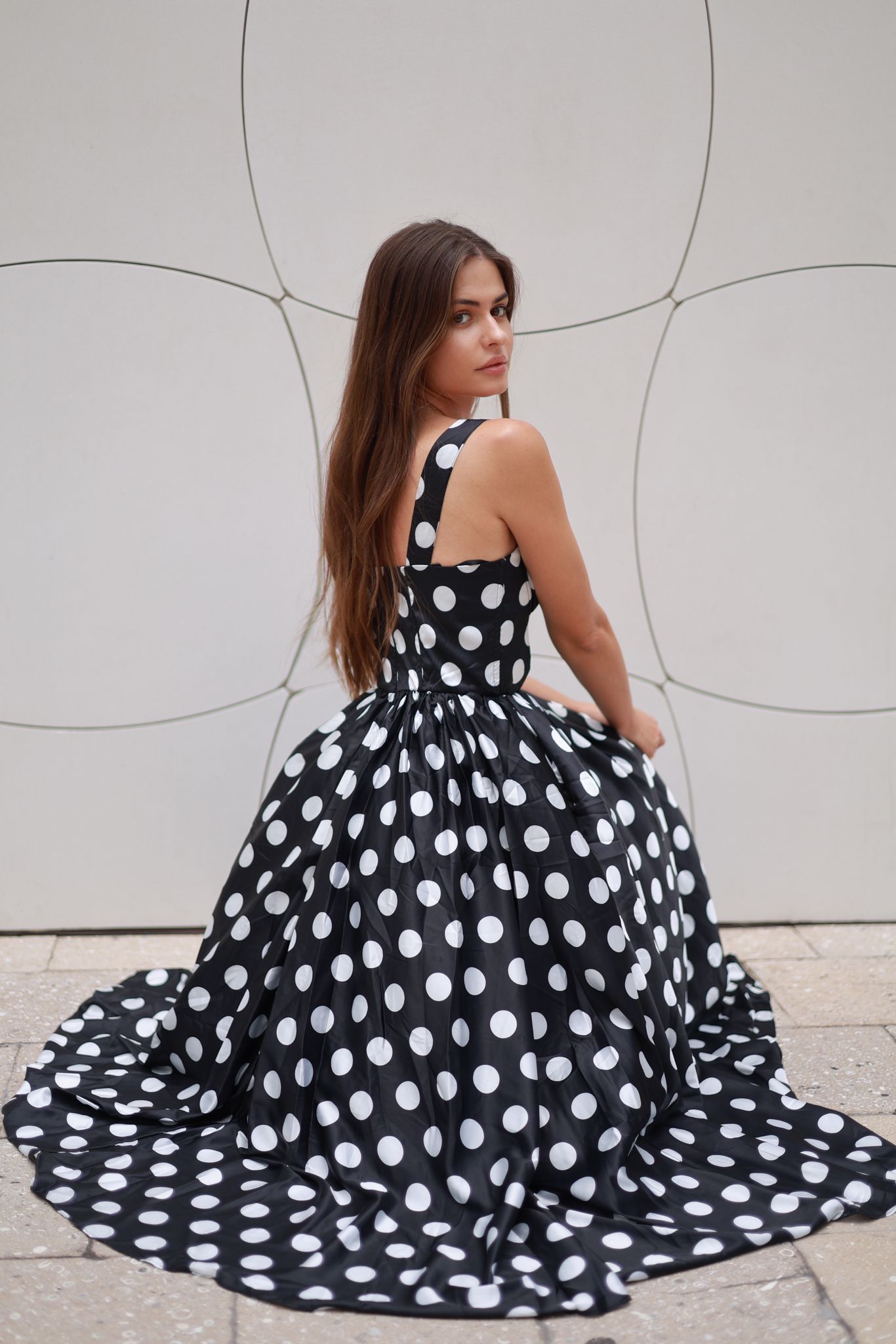 POLKA DOT MIDI DRESS