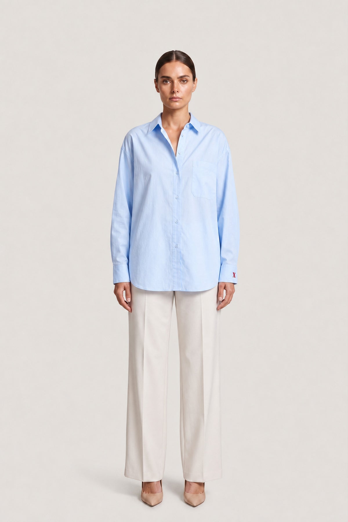 Classic Cotton Shirt In Blue