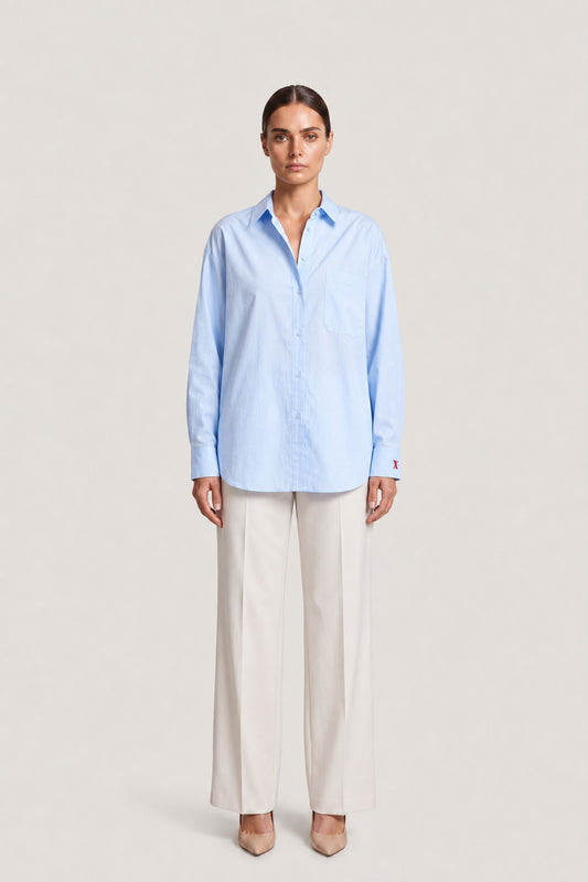 Classic Cotton Shirt In Blue