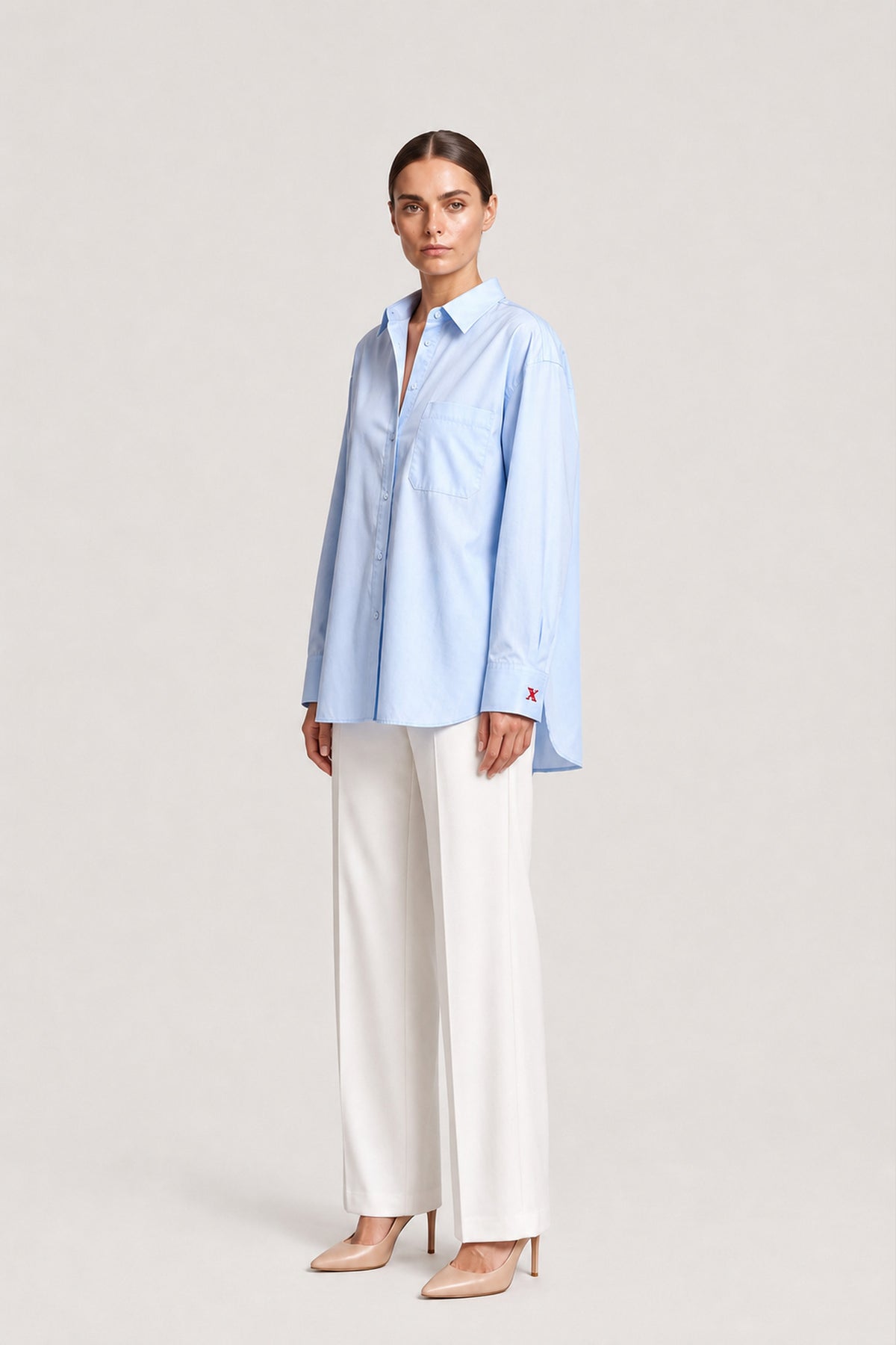 Classic Cotton Shirt In Blue