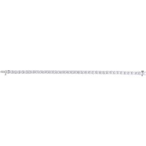 14K White 12 CTW Lab-Grown Diamond Line 7" Bracelet