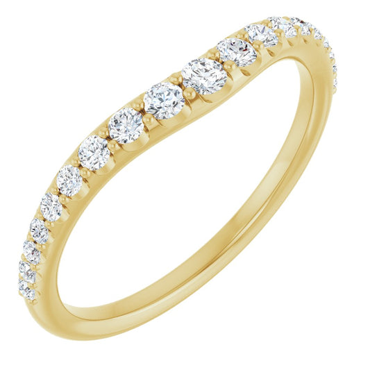 Diamonds and Gold Contour Band