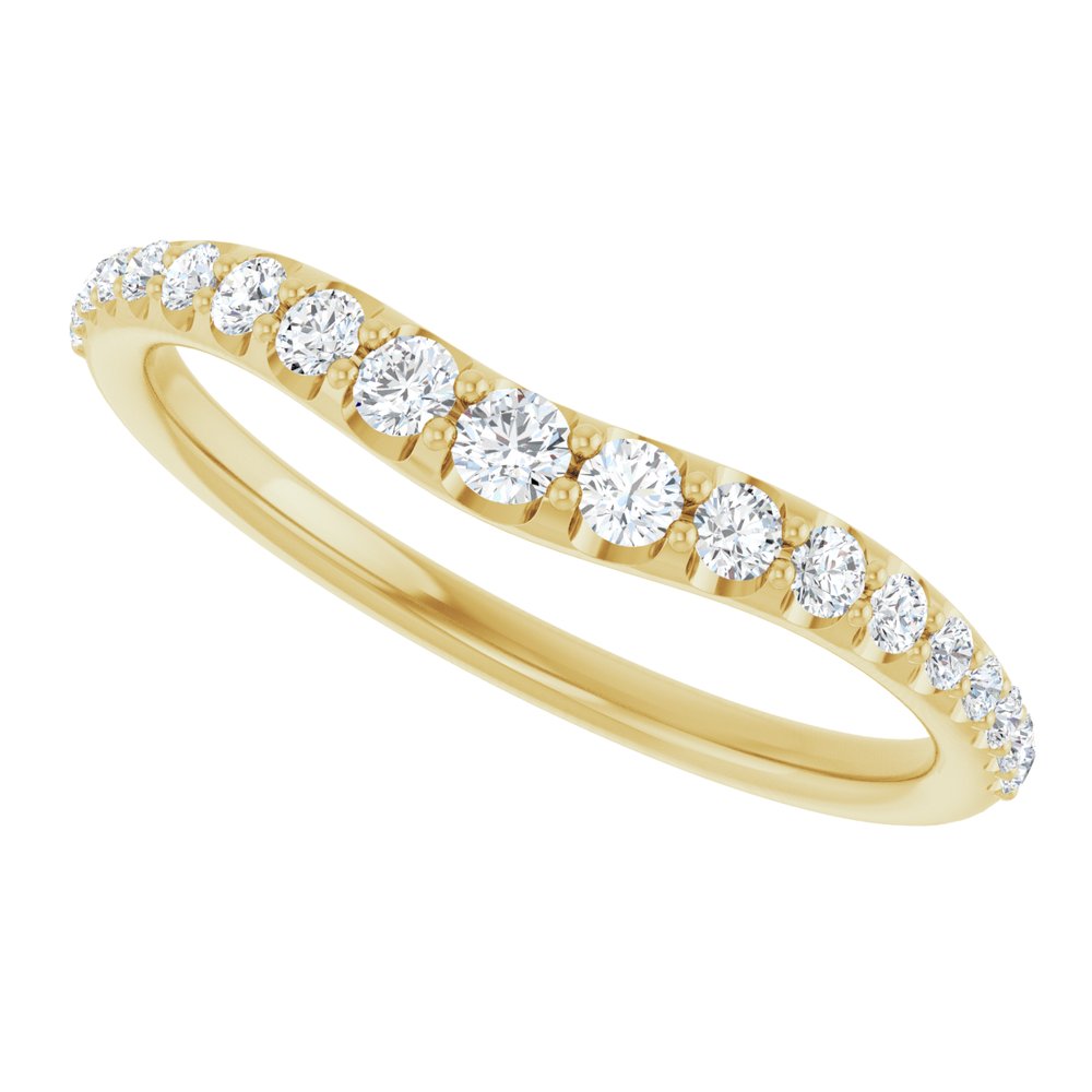 Diamonds and Gold Contour Band