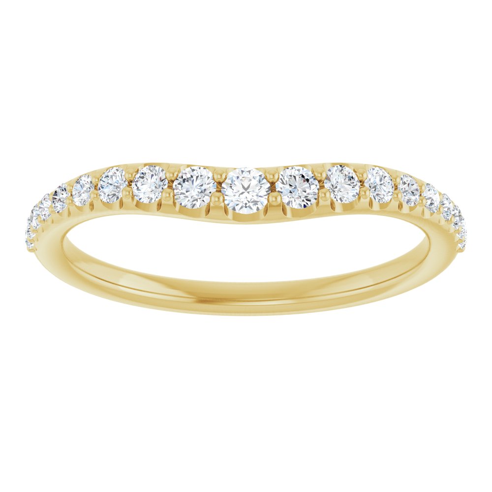 Diamonds and Gold Contour Band